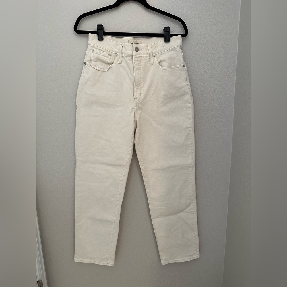 Madewell White Straight Leg Jean